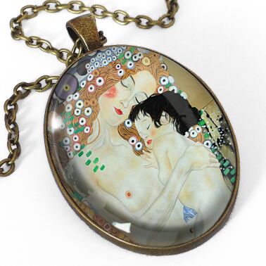 Medaglione ovale la maternità Klimt