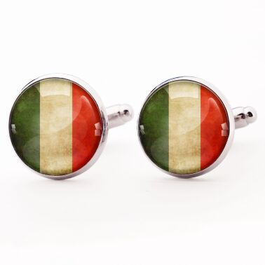 Boutons de manchette Drapeau italien