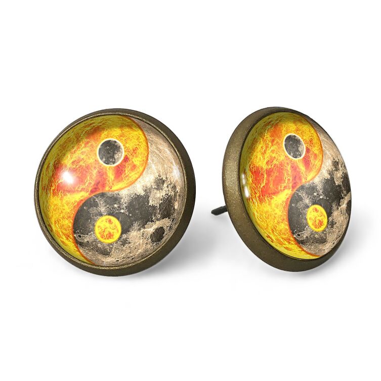Yin yang Ohrstecker 