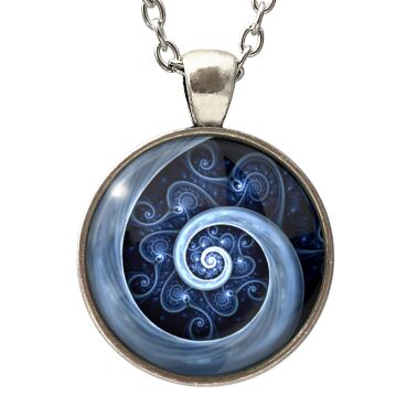 Halskjeder blå spiral