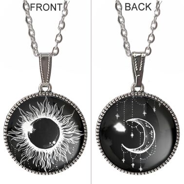 Zweiseitige Sonne und Mond Kette