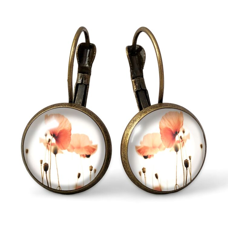 Boucles d'oreilles coquelicots