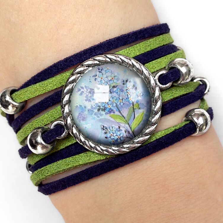 Frauen armband notiert blumen