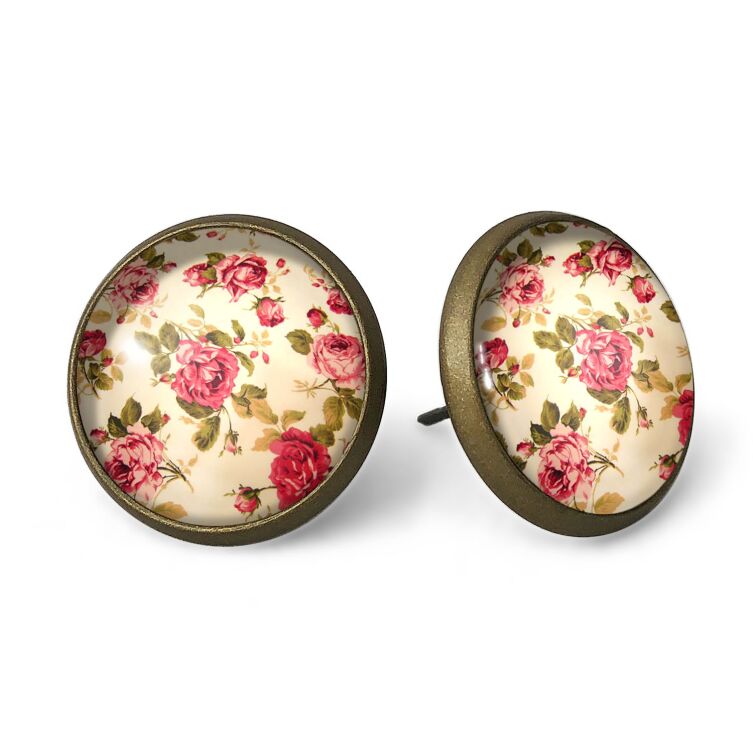 Retro rosen Ohrstecker 