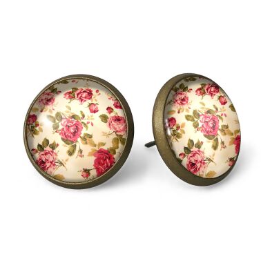 Retro rosen Ohrstecker 