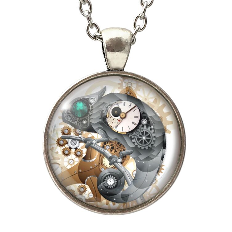 Halskjeder steampunk kameleon