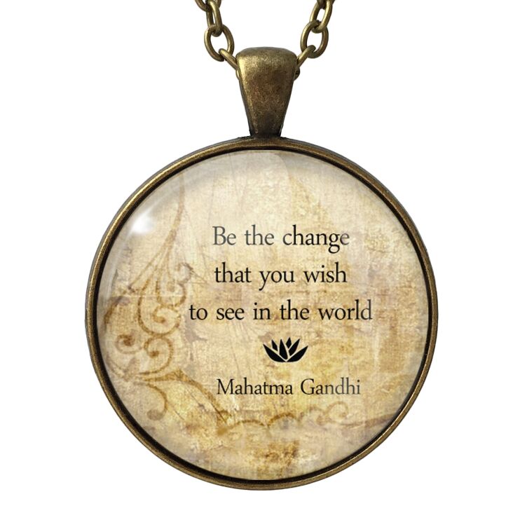 Grande medaglione citazione Mahatma Gandhi