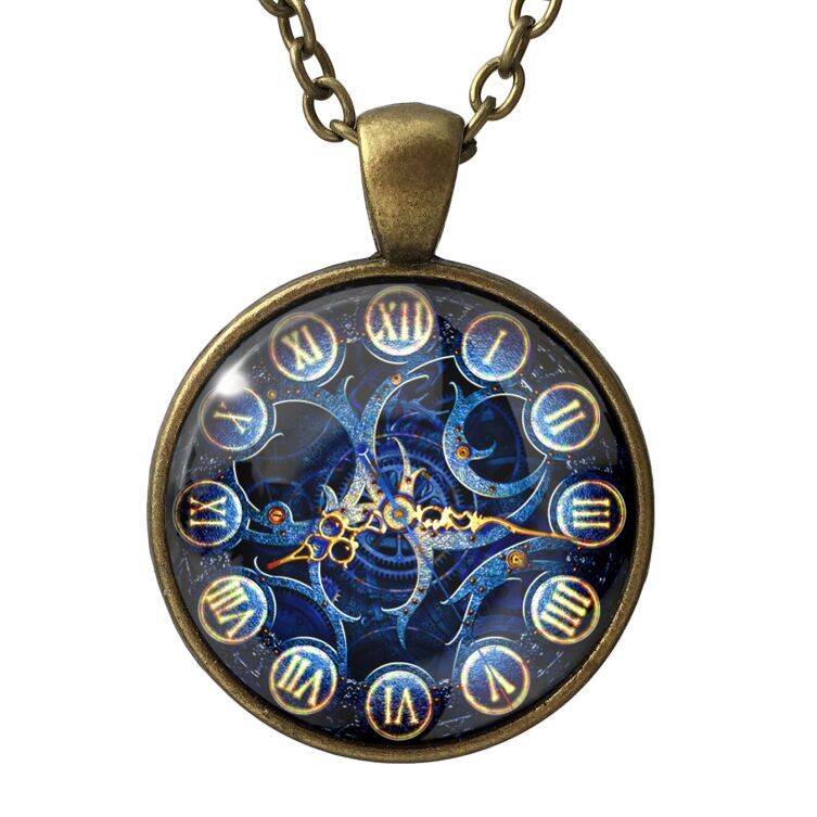Steampunk clock pendant
