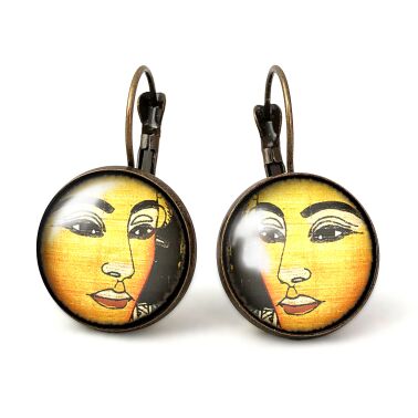 Pendientes grandes jeroglíficos