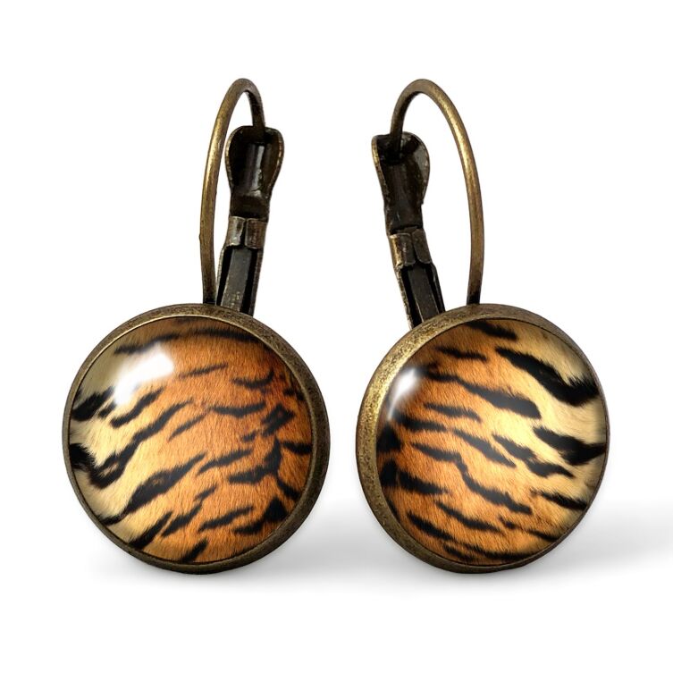 Boucles d'oreilles tigre