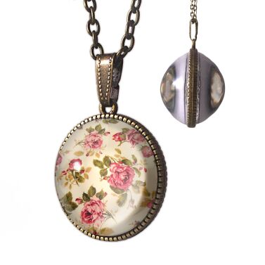 Zweiseitige retro Rosen Kette