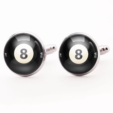 Boutons de manchette boule de billard