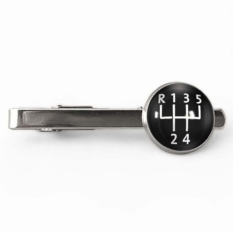 Gearshift tie clip