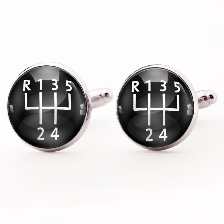 Gear shift knob cufflinks
