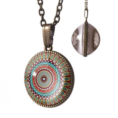 Zweiseitige Mandala Kette