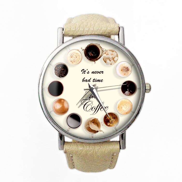 Unique montre l'heure du café