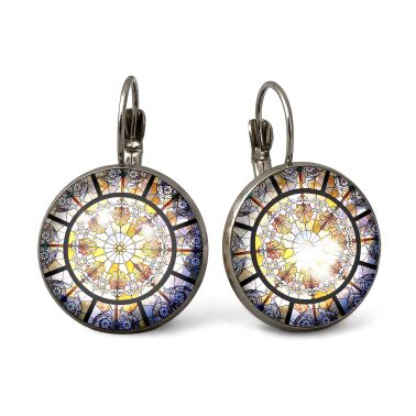 Grandes Boucles d'oreilles vitrail