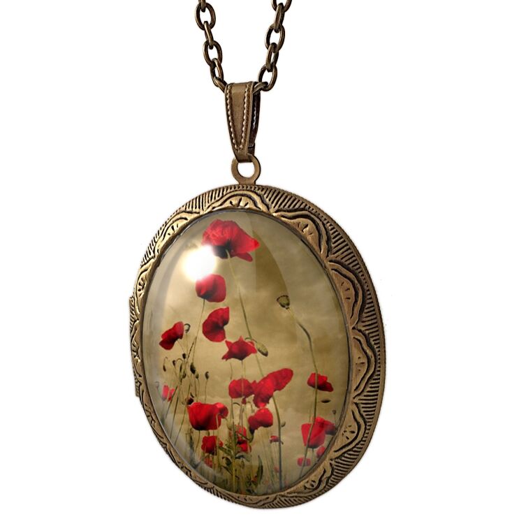 Medaillon coquelicots
