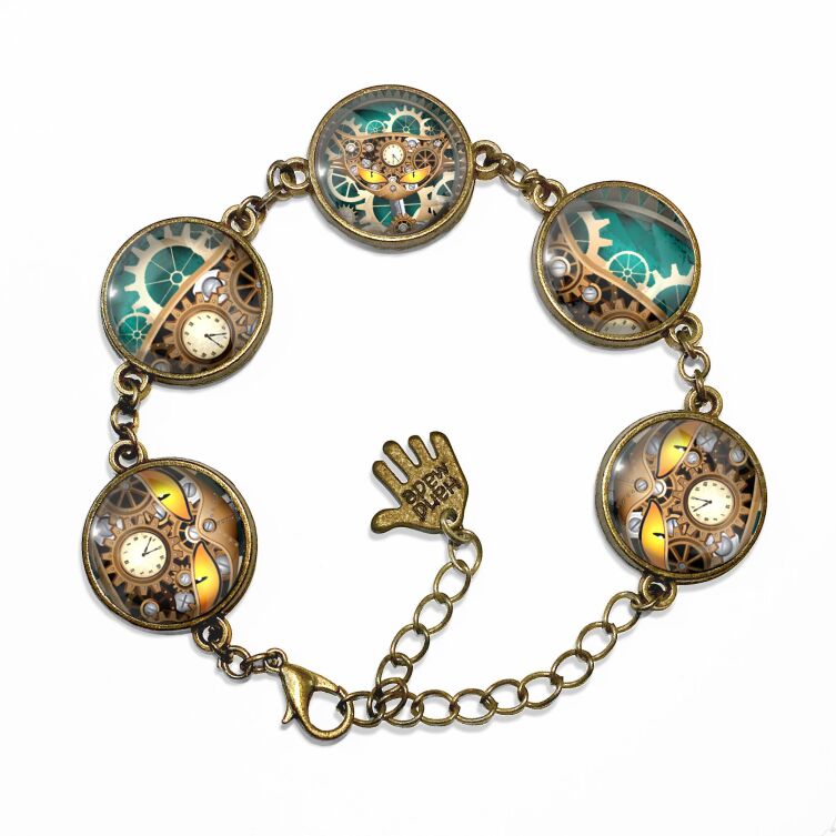 Frauen armband Steampunk Katze