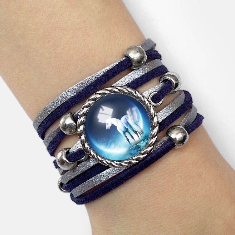 Pulseira feminina o unicórnio