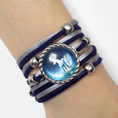 Pulseira feminina o unicórnio