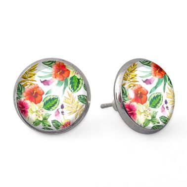 Tropische blumen Ohrstecker 