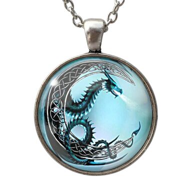 Grande medaglione drago di luna