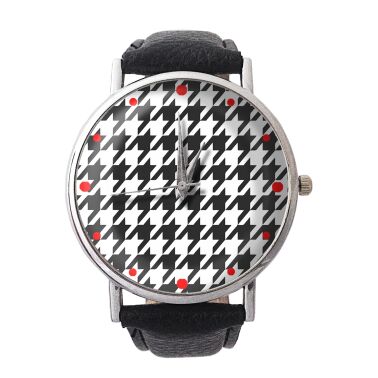 Unique montre houndstooth