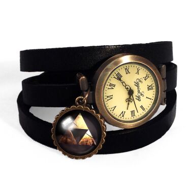 Bracelet montre en cuir Triforce