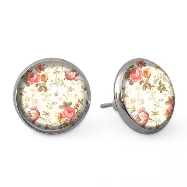 Retro rosen Ohrstecker 