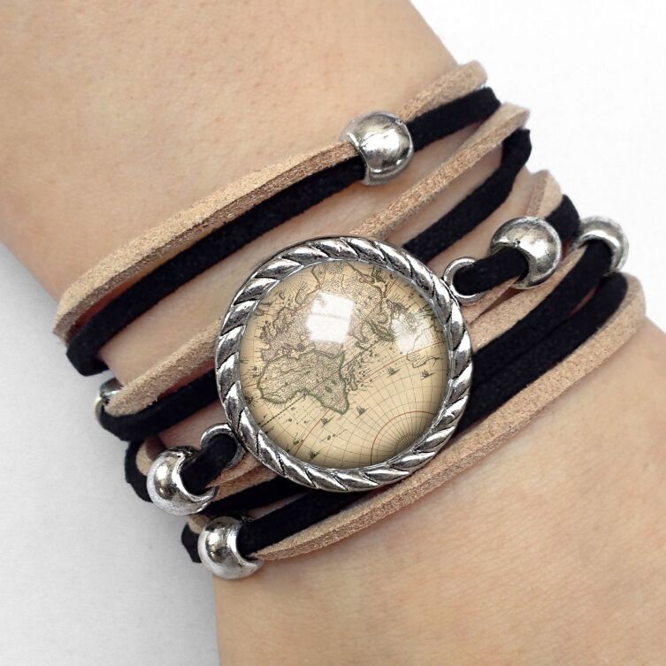 Frauen armband Weltkarte