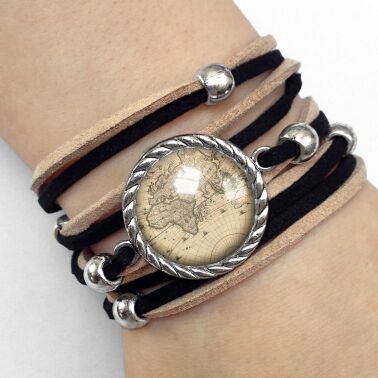Frauen armband Weltkarte