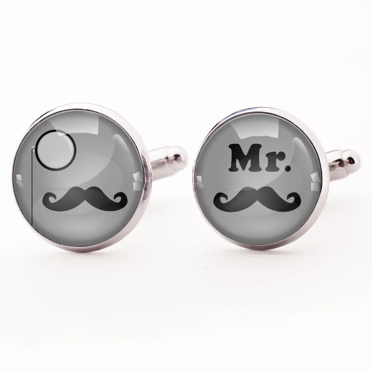 Boutons de manchette Moustache