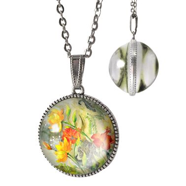 Zweiseitige Sommerblumen Kette