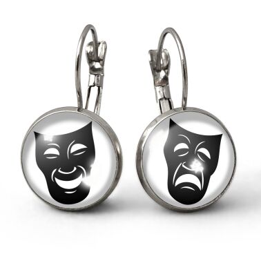 Náušnice gledališke maske