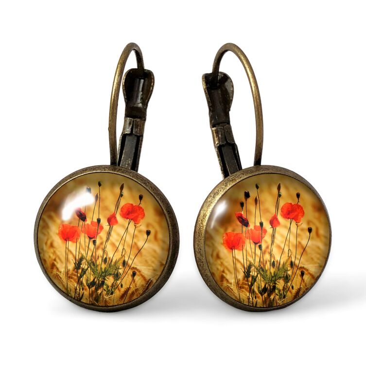 Boucles d'oreilles coquelicots