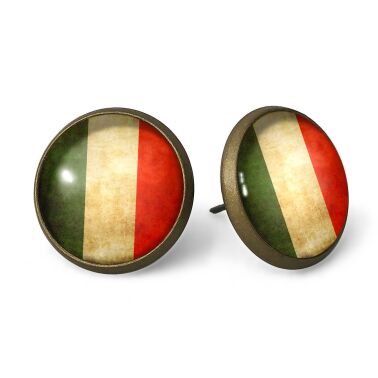 Italienische Flagge Ohrstecker 