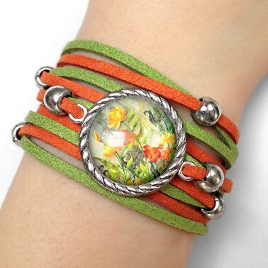 Frauen armband Sommerblumen