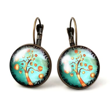 Pendientes grandes árbol del amor