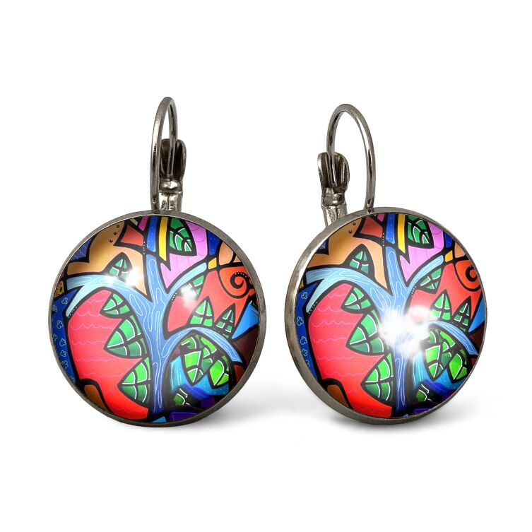 Grandes Boucles d'oreilles arbre cubiste
