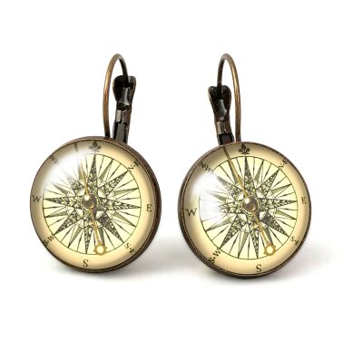 Grandes Boucles d'oreilles boussole